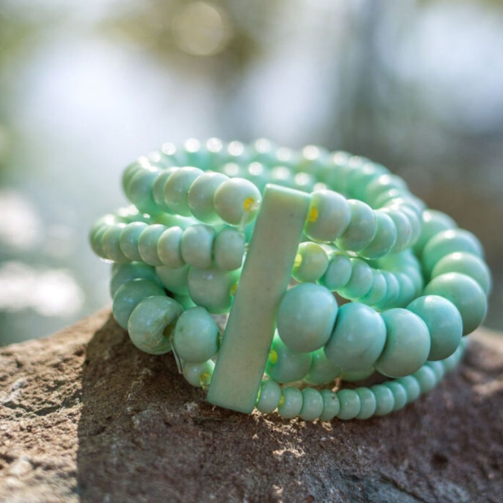 NWOT Village Artisan Tribal Meets Regal Jade Bracelet